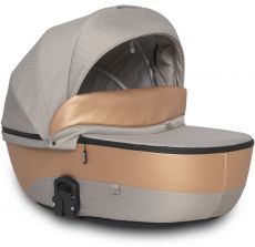 Детская коляска 2 в 1 Riko Nano Pro 04 Camel (карамельная кожа – бежевая ткань)